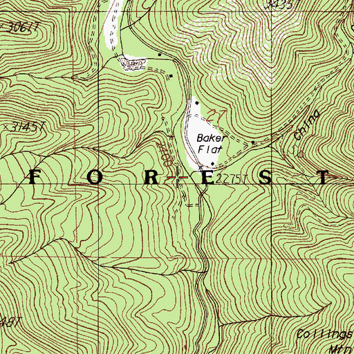 Topographic Map of Carberry Recreation Site, OR