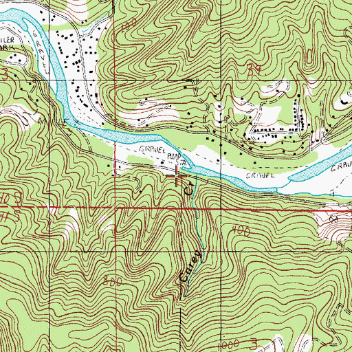 Topographic Map of Carey Creek, OR
