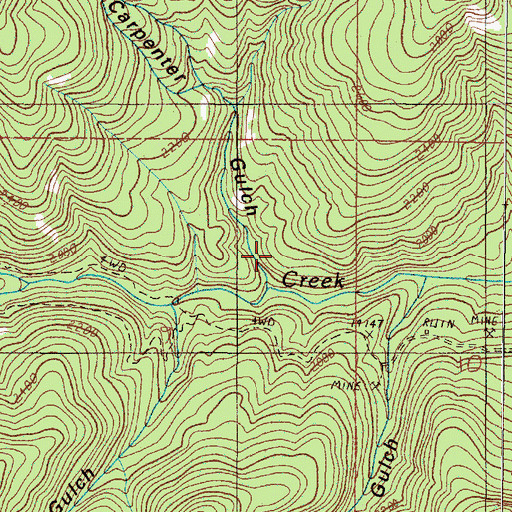 Topographic Map of Carpenter Gulch, OR