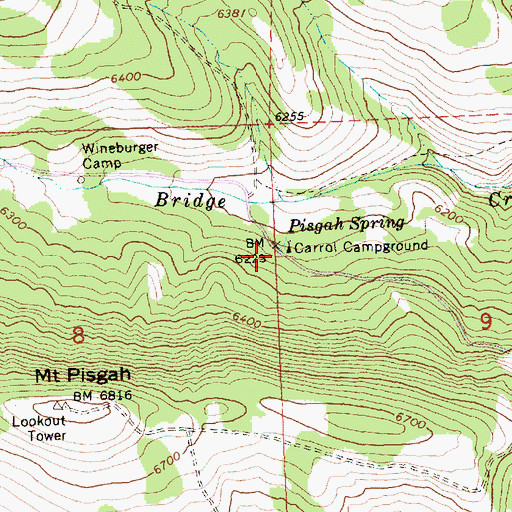 Topographic Map of Carrol Campground, OR