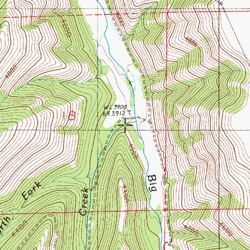 Topographic Map of Carrol Creek, OR