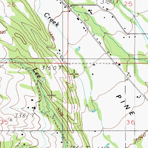 Topographic Map of Carson Creek, OR
