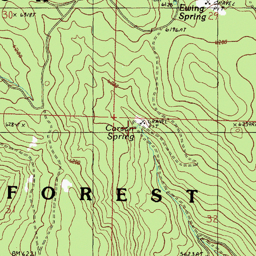 Topographic Map of Carson Spring, OR
