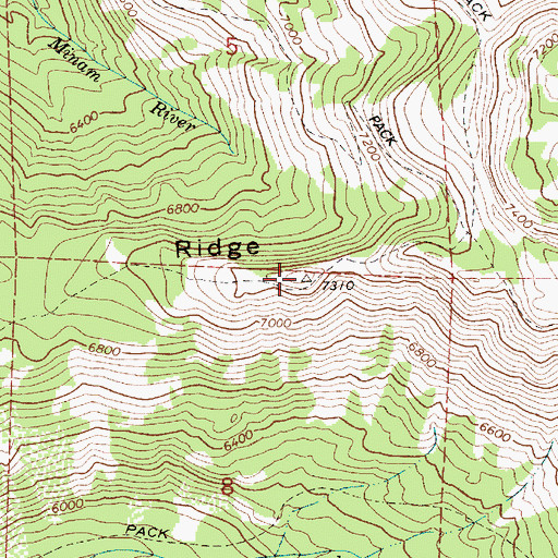 Topographic Map of Cartwheel Ridge, OR