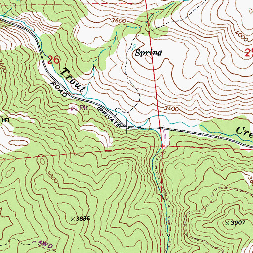 Topographic Map of Cartwright Creek, OR