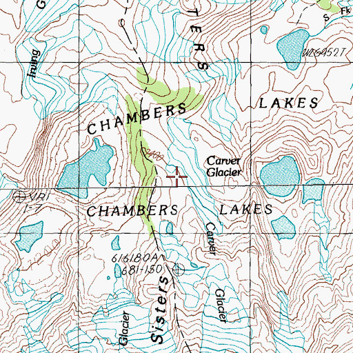 Topographic Map of Carver Glacier, OR