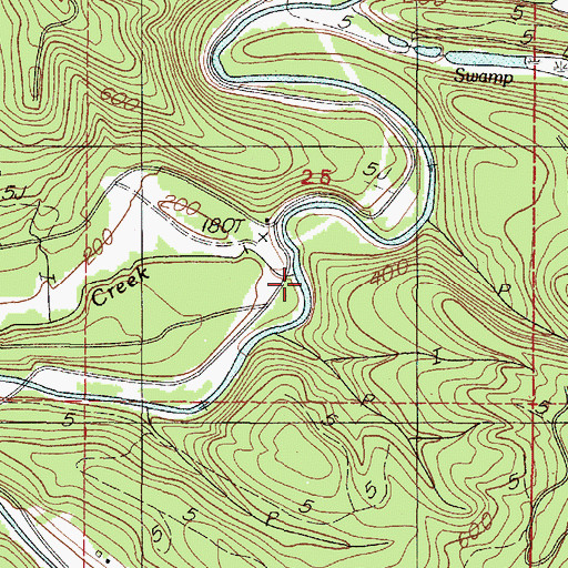 Topographic Map of Cascade Creek, OR