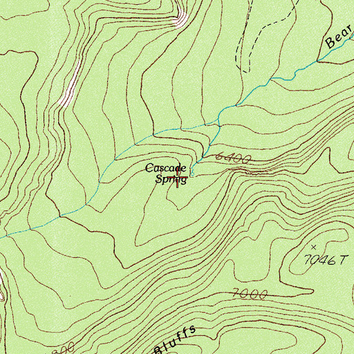Topographic Map of Cascade Spring, OR
