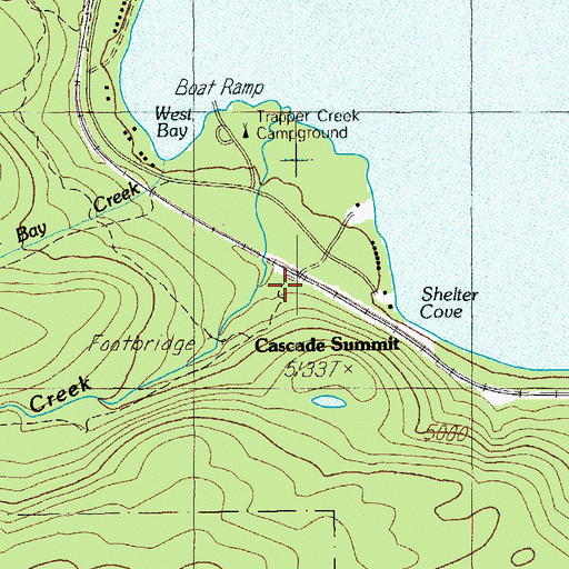Topographic Map of Cascade Summit, OR