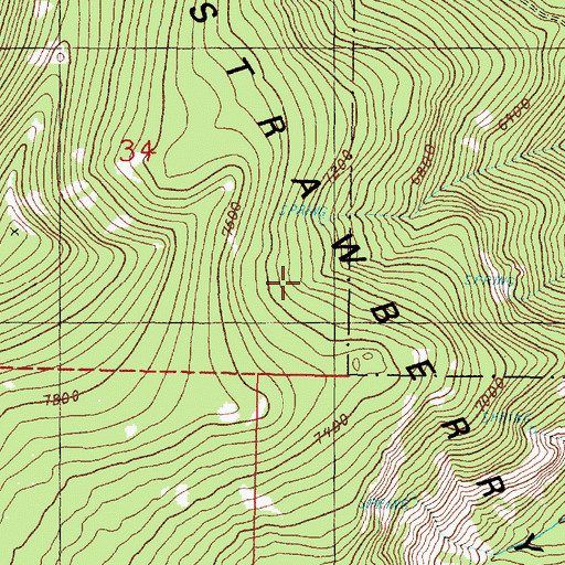 Topographic Map of Cash Camp (historical), OR