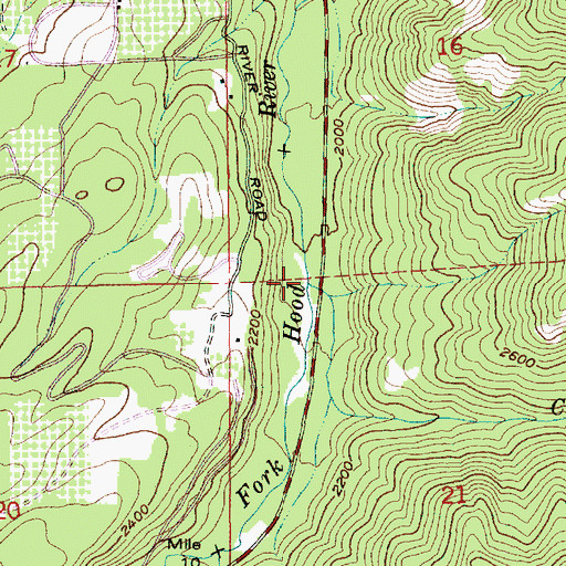 Topographic Map of Cat Creek, OR