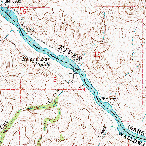 Topographic Map of Cat Creek, OR