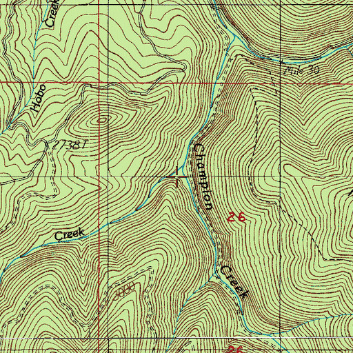 Topographic Map of Cat Creek, OR