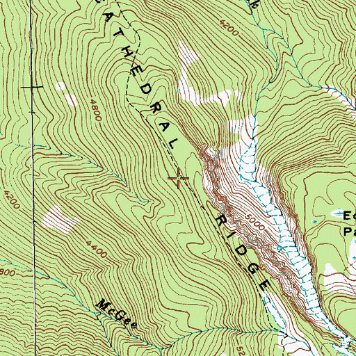 Topographic Map of Cathedral Ridge, OR
