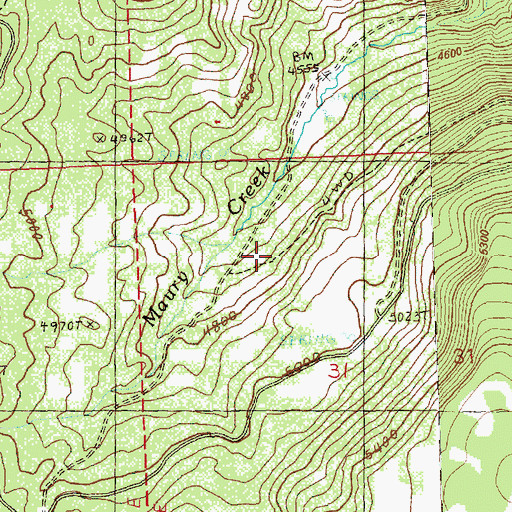Topographic Map of CCC Spring, OR
