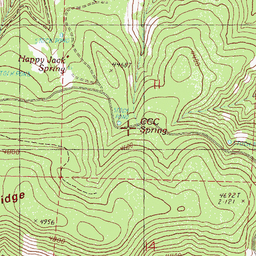 Topographic Map of CCC Spring, OR