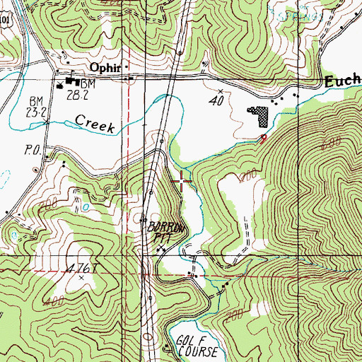 Topographic Map of Cedar Creek, OR