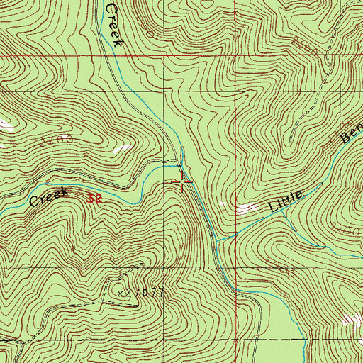 Topographic Map of Cedar Creek, OR