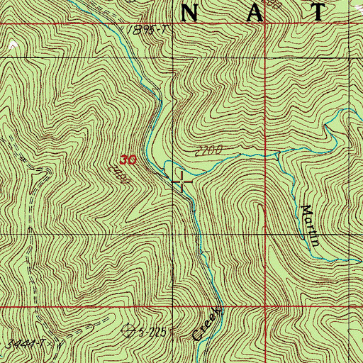 Topographic Map of Cedar Creek, OR