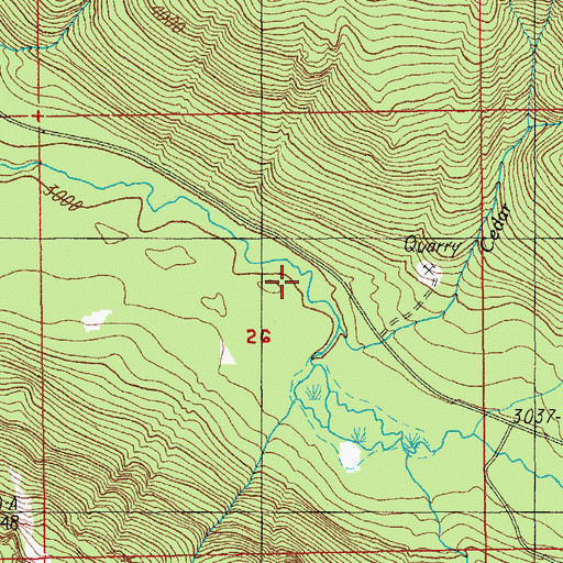 Topographic Map of Cedar Creek, OR