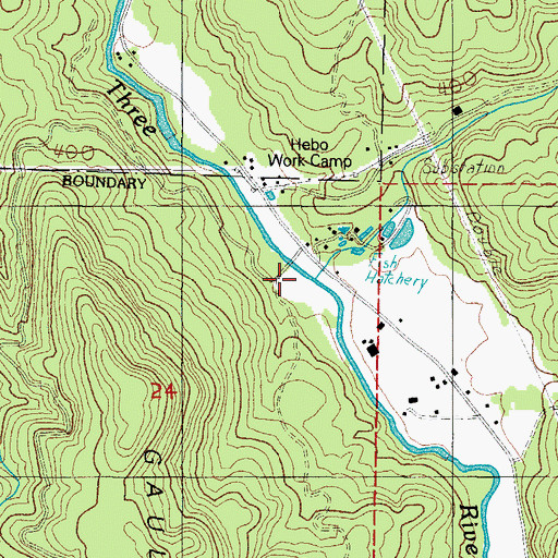 Topographic Map of Cedar Creek, OR