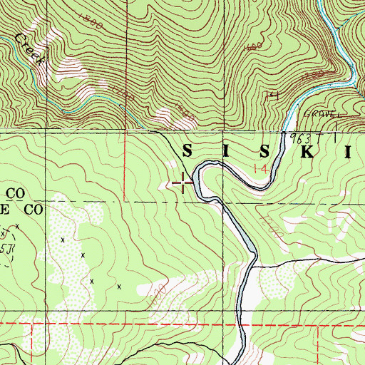 Topographic Map of Cedar Creek, OR