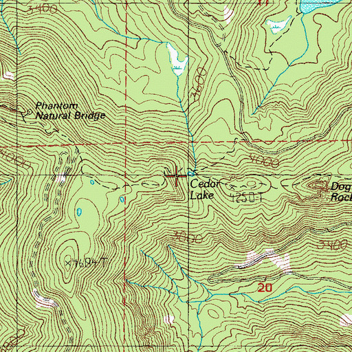 Topographic Map of Cedar Lake, OR