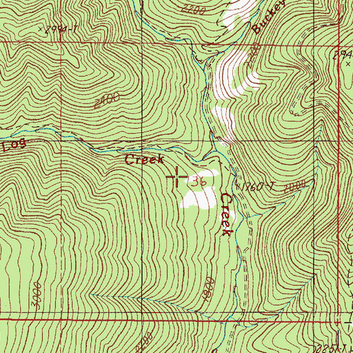 Topographic Map of Cedar Log Creek, OR