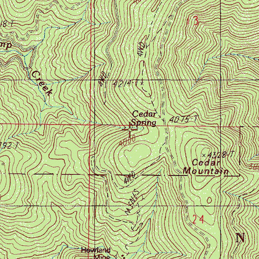 Topographic Map of Cedar Spring, OR