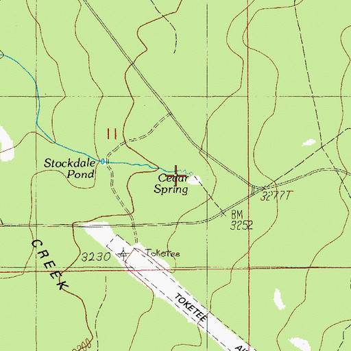 Topographic Map of Cedar Spring, OR