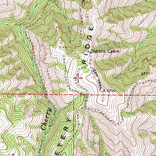 Topographic Map of Cemetery Ridge, OR