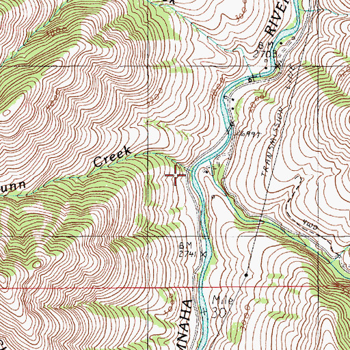 Topographic Map of Chalk Creek, OR
