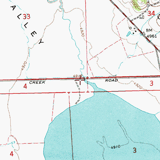 Topographic Map of Chandler Creek, OR