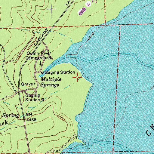 Topographic Map of Charlton Creek, OR