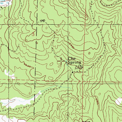 Topographic Map of Che Spring, OR