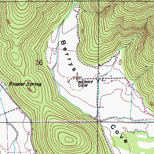 Topographic Map of Berry Cemetery, AL