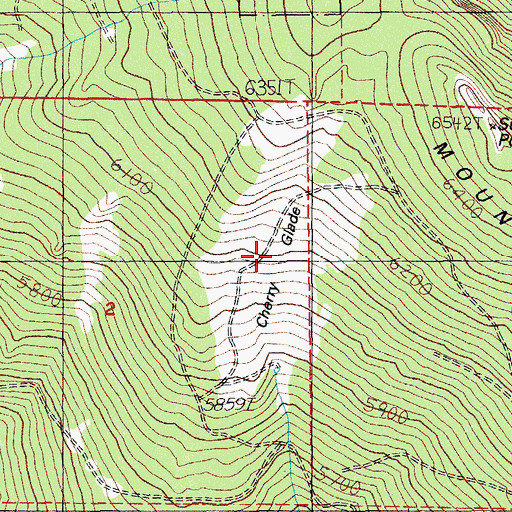 Topographic Map of Cherry Glade, OR