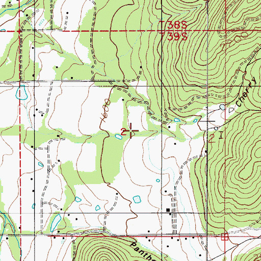 Topographic Map of Cherry Gulch, OR