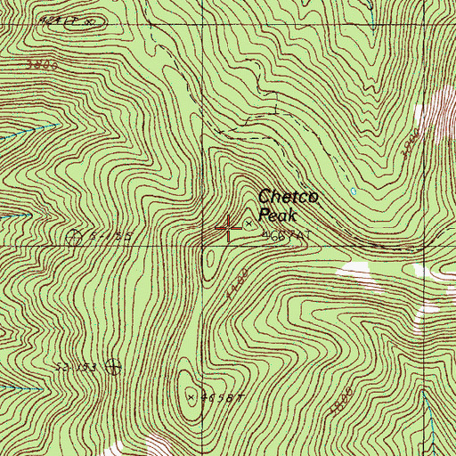 Topographic Map of Chetco Peak, OR