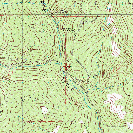 Topographic Map of Chicago Creek, OR