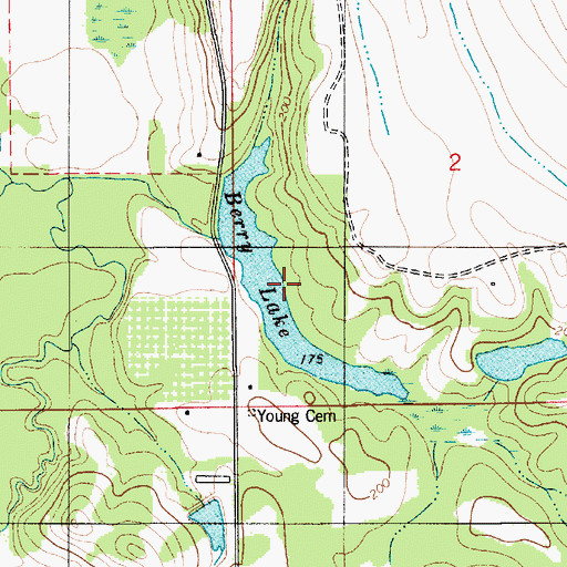 Topographic Map of Berry Lake, AL