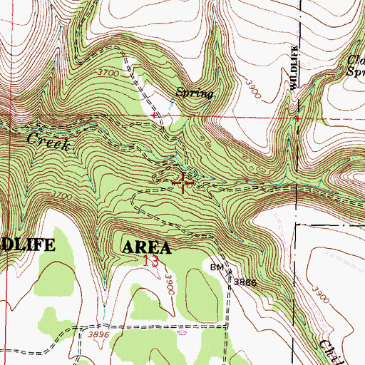 Topographic Map of Chilson Creek, OR