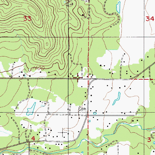 Topographic Map of China Creek, OR