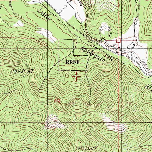 Topographic Map of China Ditch, OR