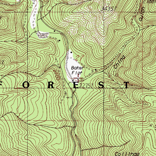 Topographic Map of China Gulch, OR