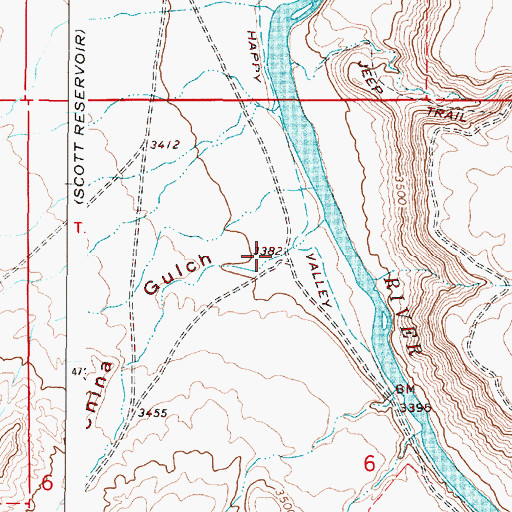 Topographic Map of China Gulch, OR