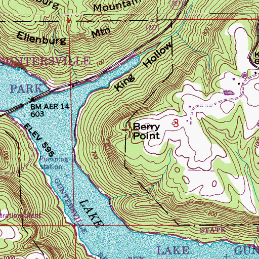 Topographic Map of Berry Point, AL
