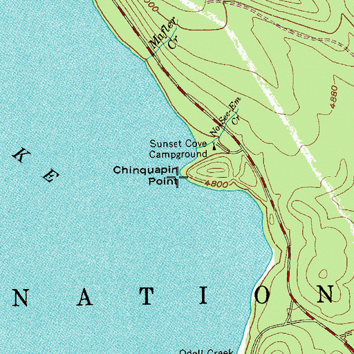 Topographic Map of Chinquapin Point, OR