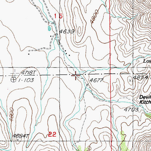 Topographic Map of Skeleton Canyon, AZ