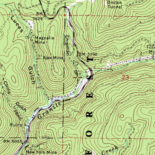 Topographic Map of Chipman Gulch, OR